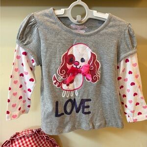 Kidtopia Toddler Girls Valentines Top Size 2T